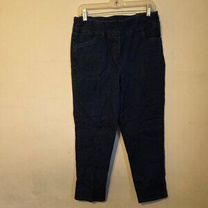Alfred Dunner 10P Super Stretch Pull On Blue Jeans w/2 Front Pockets